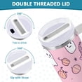 thumbnail image 3 of Yayeee 30oz Stainless Steel Tumbler with Straw and Handle Double-Wall Insulated Travel Water Bottle, Pink Halloween, 3 of 8