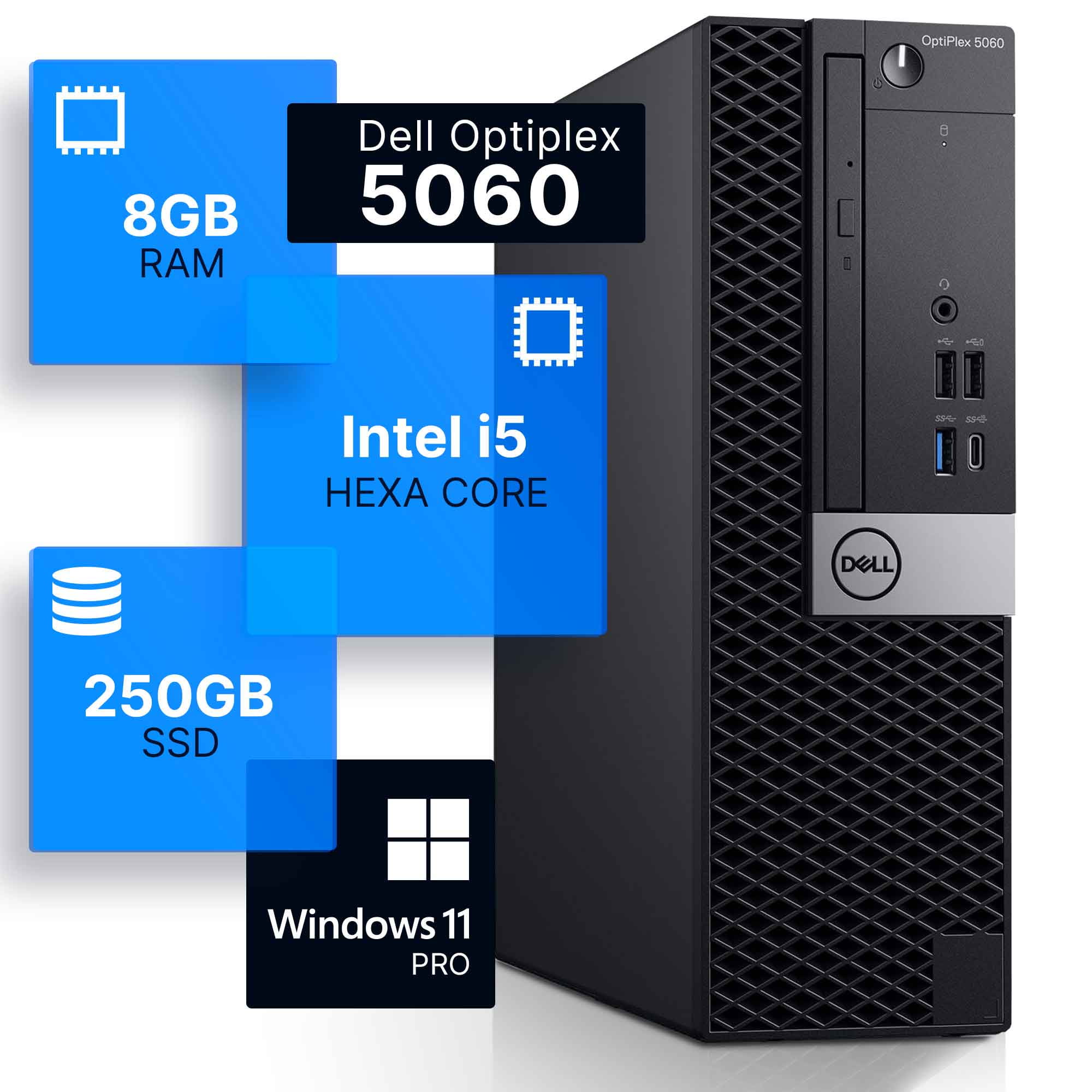 Dell OptiPlex 7050 SFF, i5-7600 3.50 GHz, 16GB RAM, 256GB SATA/SSD