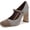 Dark Brown/Chestnut Multi, variant on Women's Elora Block Heel Mary Jane Pump Black Natural Multi 9M