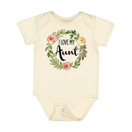 

Inktastic I Love My Aunt- Flower Circle Gift Baby Boy or Baby Girl Bodysuit