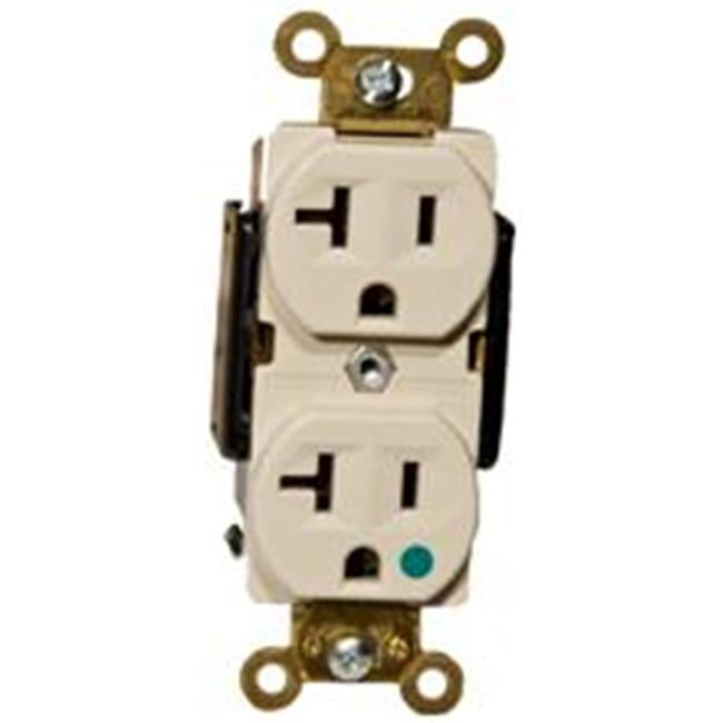 Hospital Grade Duplex Receptacle Ivory 20A125V