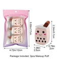 thumbnail image 2 of Vjnyvs Makeup Sponge Blender Set 3pcs Milk Tea Shapes Wet Dry Makeup Tool, 2 of 7