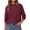 Wine Red, variant on MOSHU Crewneck Sweaters for Women Drop Shoulder Women Sweaters Long Sleeves Fall Tops Knit Pullover Sweaters