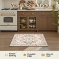 thumbnail image 3 of SIXHOME 2'x3' Vintage Floral Area Rug, Washable Non-Slip Rose Garden Accent Rug for Entryway Kitchen Bedroom, Beige Pink Multi, 3 of 6