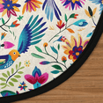 thumbnail image 3 of CURLYOOT Round Rug 3ft Mexican Area Rug, Washable Circle Mat Non Slip Floor Carpet Mat, Mexico Floral Bird Soft Indoor Rugs for Entryway Living Room Dining Room Bedroom, 3 of 7