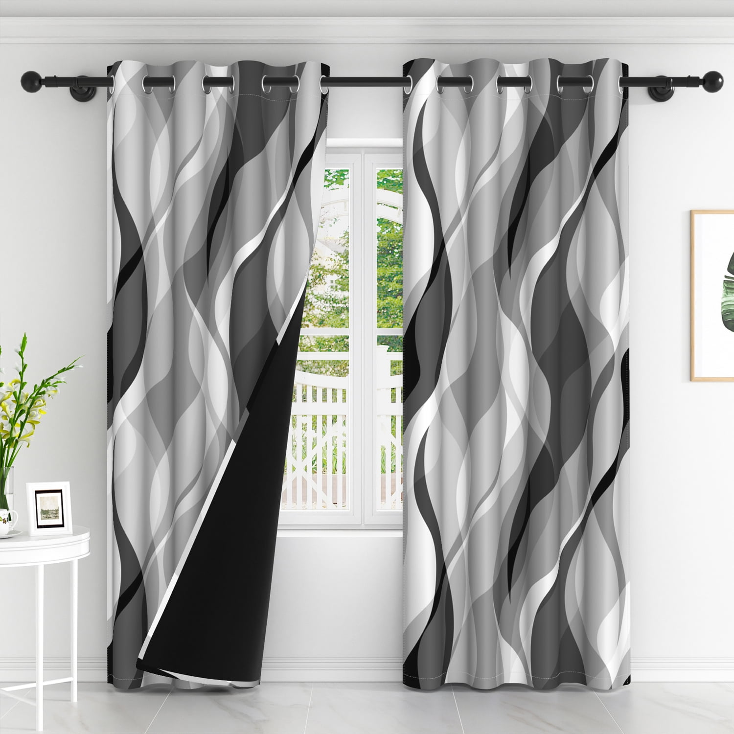 Lfeey Extra Long Blackout Curtains for Room Windows 52x96 inch, Room Darkening Panels 2 Pcs