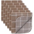 thumbnail image 1 of Scrubber Dishcloths Collection Windowpane, 12x12, Stone/White 6 Piece, 1 of 7