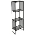 thumbnail image 1 of Era Locker 4 Tier Metal Tower, Lightweight Storage Unit Organizer, Black, 1 of 4