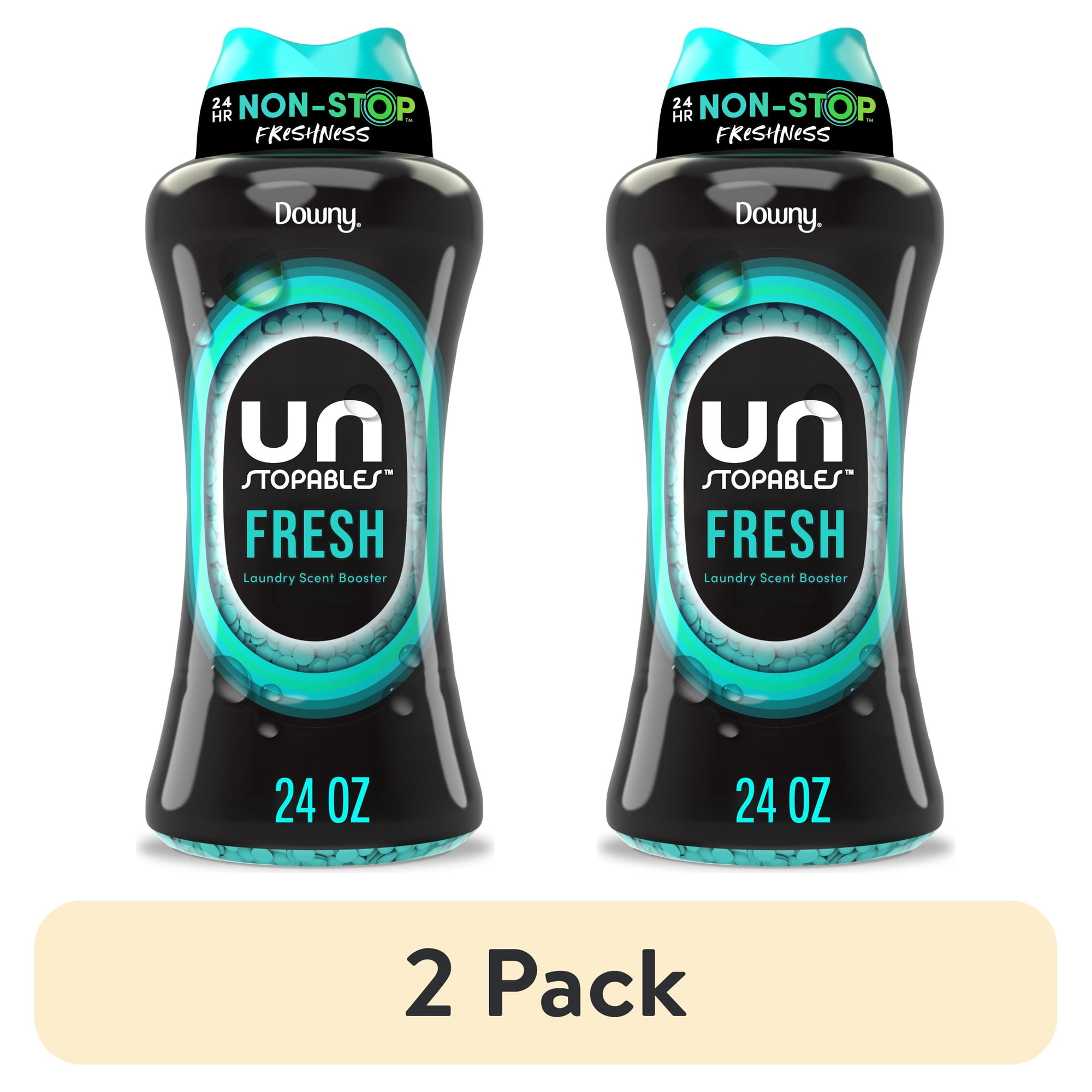 (2 pack) Downy Unstopables In-Wash Scent Booster Beads, Fresh Scent, 24 oz
