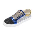thumbnail image 3 of Glitter Sparkly Low Top Sequins Lace Up Tennis Shoes Comfort Bling Fashion Shiny Walking Shoes, 3 of 7