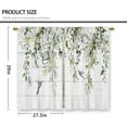 thumbnail image 2 of Farmhouse Eucalyptus Kitchen Curtains Boho Rustic Foral Flower Botanical Sage Green Leaf Small Short Cafe Window Curtains Plant Bathroom Window Drapes Treatment Tier Curtains (27.5x39 Inch), 2 of 6