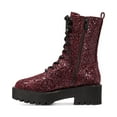 thumbnail image 2 of NWOB MICHAEL KORS Women's Bryce Lug Sole Combat Booties B4HP (Dark Berry,9), 2 of 4