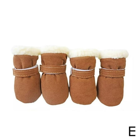 Wmool Dog Boots Paw Protector  Anti-Slip Winter Dog Shoes with Reflective Straps Winter Waterproof Warm Pet Dog Shoes Rain Snow Boots Footwear Thi Warm for Small Medium Dogs Size