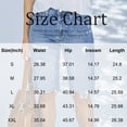 thumbnail image 3 of Women's Ripped Mid-Rise Denim Bermuda Shorts Frayed Raw Hem Stretch Jean Shorts,XL, 3 of 7