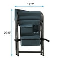 thumbnail image 3 of Folding Chair With Long-lasting Material - 2 Lightweight For Outdoor, Blue/grey Lake Camping Oversized Storage,, 3 of 5
