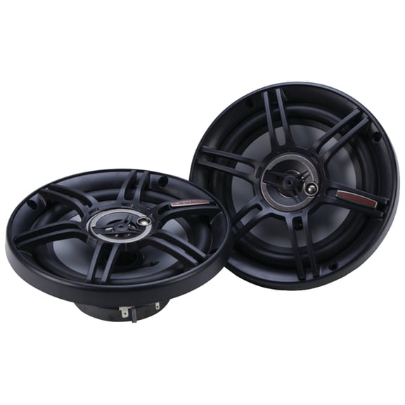 Crunch 300 Watts 6.5-Inch 3-Way 4 Ohms Steel Basket CS Speakers, Black | CS-653
