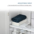thumbnail image 6 of kleankin Pedestal Sink Cabinet White Bathroom Vanity Storage with U-Shape Cut-Out Adjustable Shelf, 6 of 13