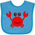 thumbnail image 3 of Inktastic Cute Red Crab Boys or Girls Baby Bib, 3 of 4