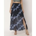 thumbnail image 2 of Moomaya Printed A-Line Skirt With Slit For Women, High Waist Midi Skirts, 2 of 9