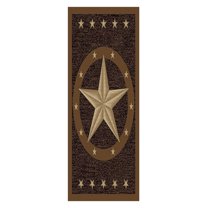 Furnish My Place Indoor Runner Area Rug - 3 ft. 2 in. x 12 ft., Multicolor, Texas Star Rug with Jute Backing, Bedroom