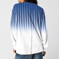 thumbnail image 5 of DeHolifer Womens Sweatshirt Strip Print Gradient Color Crewneck Long Sleeve Loose Pullover with Pocket Blue M, 5 of 7