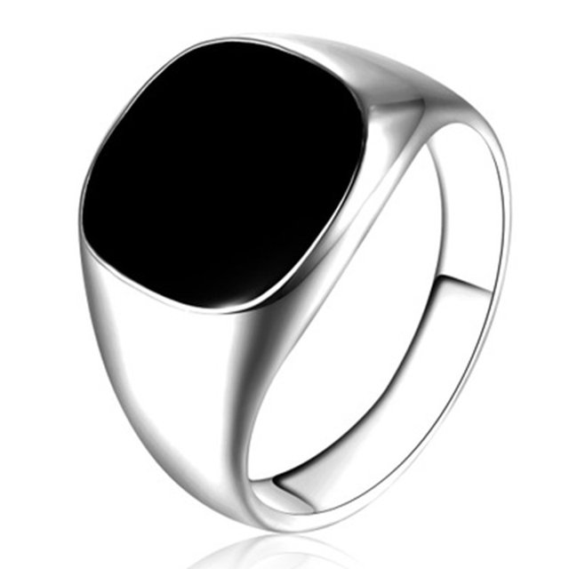 2 anillos de personalidad anillos de goteo de aceite cuadrados redondeados joyería popular europea y americana, plata ShuxiuWang 9024715408600