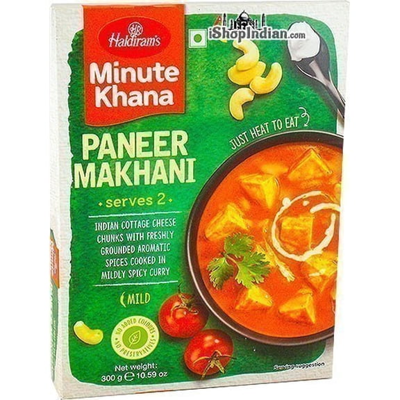 Haldiram's Paneer Makhani - Minute Khana (Ready-to-Eat) 10.5 oz box Pack of 3