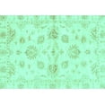 thumbnail image 1 of Ahgly Company Machine Washable Indoor Rectangle Oriental Turquoise Blue Traditional Area Rugs, 4' x 6', 1 of 4