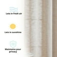 thumbnail image 5 of THD Harley Faux Linen Textured Semi Sheer Sun Light Filtering Window Grommet Curtain Panels, Set of 2 Panels, 5 of 7