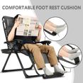 thumbnail image 6 of EZCHEER Oversized Zero Gravity Chair with Foot Rest Cushion, 31.5 inches Wide Folding Beach Recliner, 6 of 6