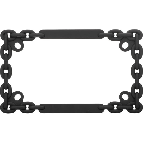 Cruiser Accessories MC Chain License Plate Frame (Matte Black