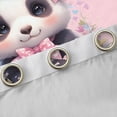 thumbnail image 4 of Homewish Zoo Animal Panda Curtains Pack of 2 (42x84 Each),Watercolor Flower Floral Curtains Blackout,Pink Bow Tie Bedroom Curtains For Girl Teens,Breathable Home Decor, 4 of 6