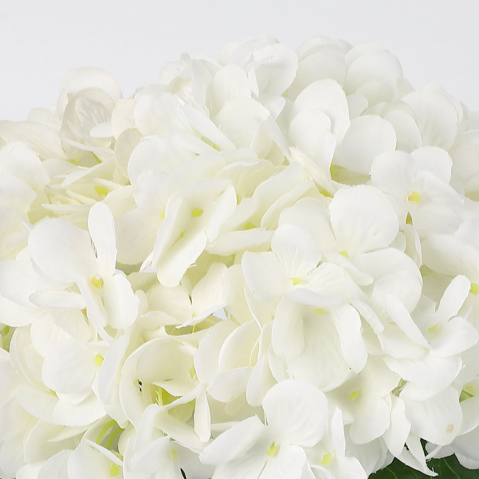 Artificial Flowers Silk Hydrangeas in Vase - Fake Flower Arrangement with Faux Water for Home Wedding