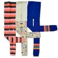 thumbnail image 2 of TeeHee Little Kids Girls Fashion Cotton Footless Tights 3 Pair Pack, 2 of 11