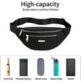 thumbnail image 5 of Fanny Pack for Women Men Pockets, fashion Waist Pack Crossbody Bum Bags - black, 5 of 7