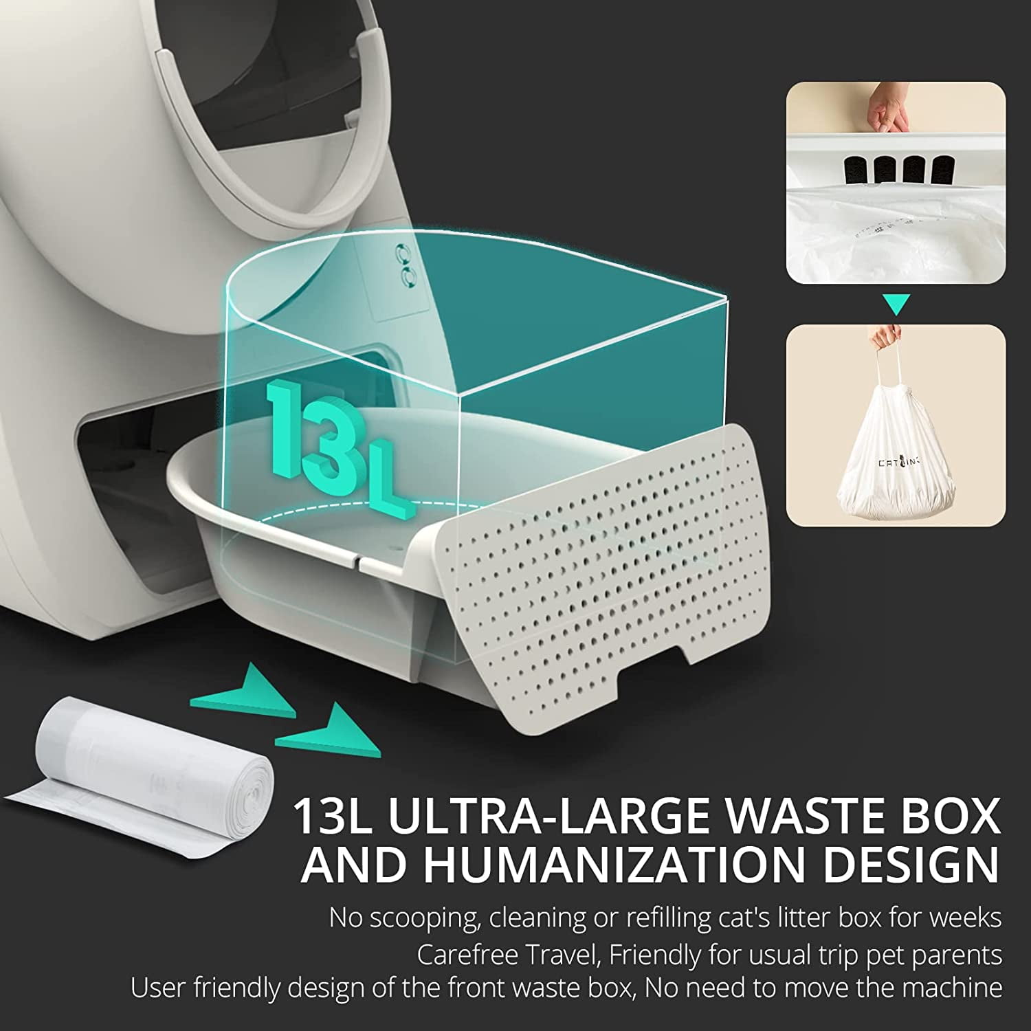 Buy CATLINK Self Cleaning Cat Litter Box, Automatic Wifi App Cats Robot Litter Boxes Online at