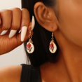 thumbnail image 5 of Earrings for Women New Beach Personalized Print Ear Hooks Elegant and Minimalist Ethnic Natural Earrings for Women, 5 of 9