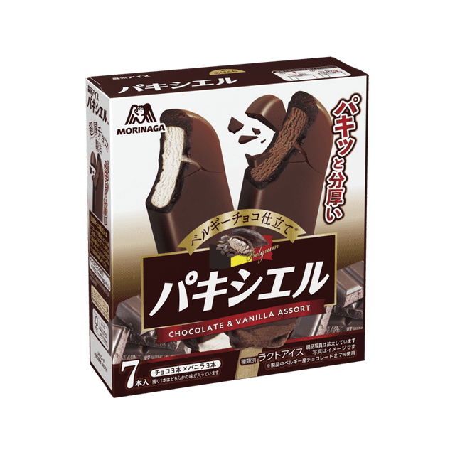 Morinaga Seika Pakiciel Frozen Ice Cream Bar - Chocolate, Vanilla Mix, Morinaga Seika Ice Cream Bar Pakiciel