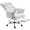 White, variant on High Back Massage Office Chair with Heat, Adjustable Height and Retractable Footrest for Home Office, Black Polyester