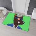 thumbnail image 1 of Business Character Cartoon Anime Wolf Heavy Duty Floor Mat, 1 of 8