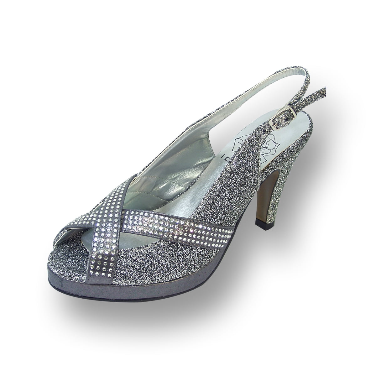 silver pumps wide width