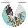 thumbnail image 2 of Pofeuu Husky With Dreamcatcher Print Christmas Tree Skirt, Merry Christmas Skirt Xmas Tree Ornaments for Xmas Holiday Party Decorations-36", 2 of 7