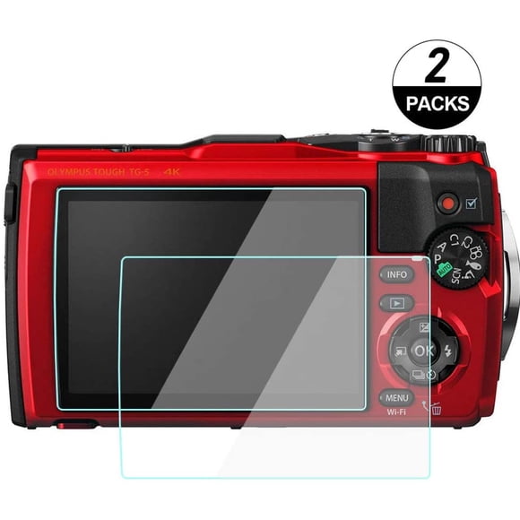 Protecteur d'Écran TG-6 Compatible pour Olympus Tough TG-6 TG-5 Appareil Photo Étanche, WH1916 Films Protecteurs en Verre Trempé