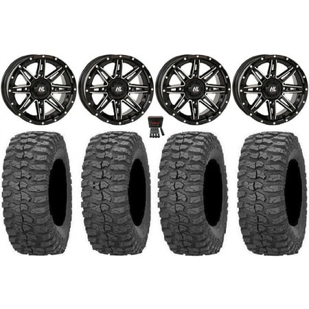 High Lifter HL22 14 Wheels Machined 28 Rock-A-Billy Tires Kawasaki Teryx Mule High Lifter HL22 14 Wheels Machined 28 Rock-A-Billy Tires Kawasaki Teryx Mule