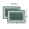 thumbnail image 5 of Better Homes & Gardens Bordered Striped 2-Pack Bath Rug Bundle, Green Ash, 20” x 30”, 5 of 7