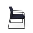 thumbnail image 4 of Gansett Reception Waiting Room Healthcare Loveseat / Black Steel / Navy Blue, 4 of 5
