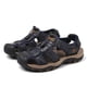 thumbnail image 1 of Sandalias de verano para hombre, zapatos de playa de piel de vaca con capa superior, sandalias de suela suave antideslizantes para exteriores para hombre, sandalias de gran tamaño para hombre, 1 of 6