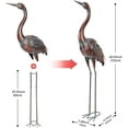 thumbnail image 2 of Outdoor Garden Crane Statues and Sculptures Metal Yard Art Statue for Garden Decoration Large Size, 2 of 7