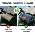 thumbnail image 4 of Golf Cart Seat Covers for 2 Seater,Cartoon Fish Microfiber Cart Seat Towel Blanket,Blue Colorful Sea Ocean Seagrass Coral Absorbent Breathable Non Slip Bench Seats Protector for Golf Course 51"x31", 4 of 9