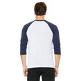 thumbnail image 2 of Bella + Canvas Unisex 3/4-Sleeve Baseball T, 2 of 3